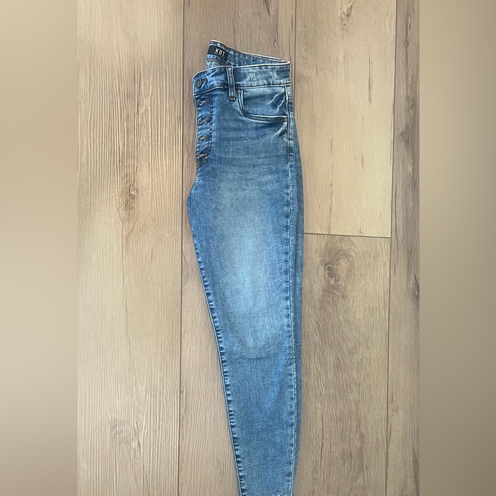 Kut From The Kloth Donna High Rise Ankle Skinny (light distressed color)